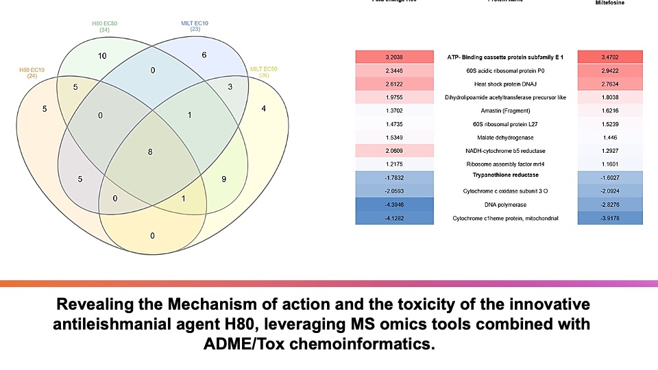 Revealing the MoA of the innovative antileishmanial agent H80, leveraging MS omics tools combined with ADME/Tox/Ecotox Chemoinformatic