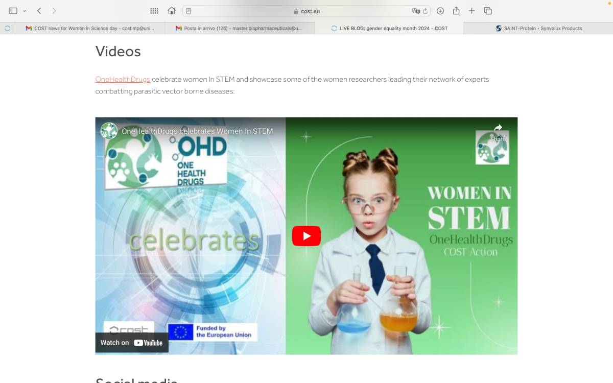 Women in STEM OneHealthdrugs COST Action